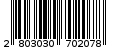 Γραμμωτός κωδικός 2803030702078