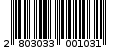 Γραμμωτός κωδικός 2803033001031
