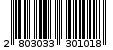 Γραμμωτός κωδικός 2803033301018