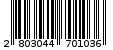 Γραμμωτός κωδικός 2803044701036