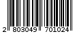 Γραμμωτός κωδικός 2803049701024