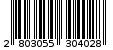 Γραμμωτός κωδικός 2803055304028
