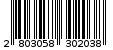 Γραμμωτός κωδικός 2803058302038