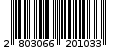 Γραμμωτός κωδικός 2803066201033