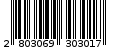 Γραμμωτός κωδικός 2803069303017