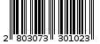 Γραμμωτός κωδικός 2803073301023