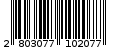 Γραμμωτός κωδικός 2803077102077