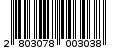 Γραμμωτός κωδικός 2803078003038