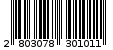 Γραμμωτός κωδικός 2803078301011