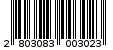 Γραμμωτός κωδικός 2803083003023