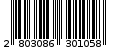 Γραμμωτός κωδικός 2803086301058