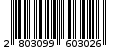 Γραμμωτός κωδικός 2803099603026