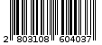 Γραμμωτός κωδικός 2803108604037