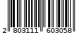 Γραμμωτός κωδικός 2803111603058