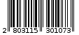 Γραμμωτός κωδικός 2803115301073