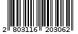 Γραμμωτός κωδικός 2803116203062