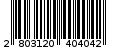 Γραμμωτός κωδικός 2803120404042