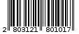 Γραμμωτός κωδικός 2803121801017
