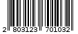Γραμμωτός κωδικός 2803123701032
