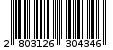 Γραμμωτός κωδικός 2803126304346