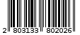 Γραμμωτός κωδικός 2803133802026