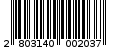 Γραμμωτός κωδικός 2803140002037