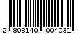 Γραμμωτός κωδικός 2803140004031
