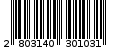 Γραμμωτός κωδικός 2803140301031