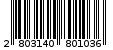Γραμμωτός κωδικός 2803140801036