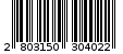 Γραμμωτός κωδικός 2803150304022