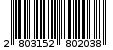 Γραμμωτός κωδικός 2803152802038