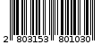 Γραμμωτός κωδικός 2803153801030