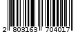 Γραμμωτός κωδικός 2803163704017