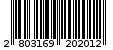 Γραμμωτός κωδικός 2803169202012