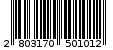 Γραμμωτός κωδικός 2803170501012