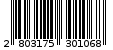 Γραμμωτός κωδικός 2803175301068