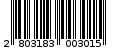 Γραμμωτός κωδικός 2803183003015