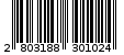 Γραμμωτός κωδικός 2803188301024