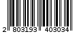 Γραμμωτός κωδικός 2803193403034