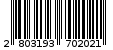 Γραμμωτός κωδικός 2803193702021
