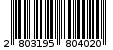 Γραμμωτός κωδικός 2803195804020