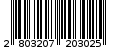 Γραμμωτός κωδικός 2803207203025