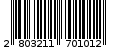 Γραμμωτός κωδικός 2803211701012
