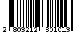 Γραμμωτός κωδικός 2803212301013