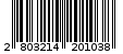 Γραμμωτός κωδικός 2803214201038
