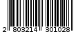 Γραμμωτός κωδικός 2803214301028