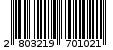 Γραμμωτός κωδικός 2803219701021