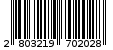 Γραμμωτός κωδικός 2803219702028