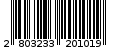 Γραμμωτός κωδικός 2803233201019
