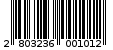Γραμμωτός κωδικός 2803236001012